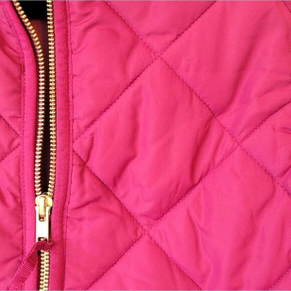 J. Crew Fuscia Quilted Zip-Up Vest Size XS - Picture 5 of 7
